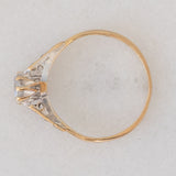 Solitario vintage in oro giallo 9K con diamanti (0.30ctw ca.), anno 1988