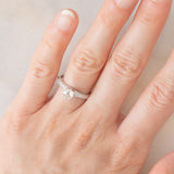 Solitario vintage in stile Art Déco in platino con diamante (0.40ct)