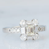 Anello vintage in platino con diamanti (1.07ctw), anni ‘90