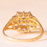 Anello vintage in oro giallo 9K con tanzaniti (1.10ctw ca.), anni ‘80/‘90