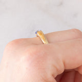 Solitario vintage in oro giallo 9K con tanzanite (0.57ct ca.)