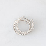 Orecchini a cerchio vintage in platino con diamanti di taglio brillante (1ctw)