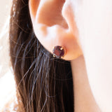 Vintage-Ohrringe aus 9-karätigem Gelbgold mit Turmalinen (ca. 1.50 Karat), 70er Jahre