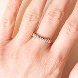 Vintage-Ring aus 9-karätigem Gelbgold mit Diamanten (ca. 0.18 ctw), 70er Jahre