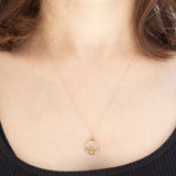 Collana vintage Claddagh in oro giallo 9K, anno 1994