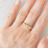 Veretta vintage in oro giallo 14K con diamanti fancy brown di taglio princess (1ctw ca.), anni ‘90