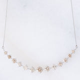 Vintage platinum crescent moon diamond necklace (1ctw)