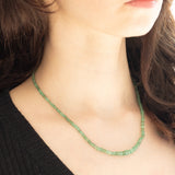 Collana vintage con smeraldi e in oro giallo 18K