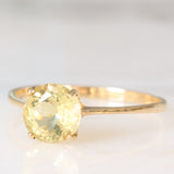 Solitario vintage in oro giallo 9K con quarzo (1.50ct ca.), anni ‘90