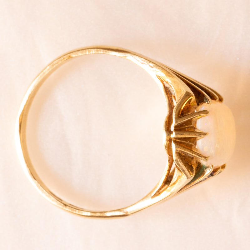 18 carats Or jaune - Bague - 2.30 ct Opale de feu
