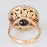 Antiker Patch-Ring aus 18 Karat Gelbgold und Silber mit Diamanten im Rosenschliff (ca. 1.40 ctw), Anfang des 900. Jahrhunderts