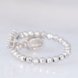 Contrarier vintage regolabile in platino con diamanti (0.50ctw), anni ‘90