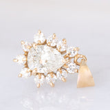 Ciondolo a margherita vintage in oro giallo 18K con diamanti (1.03ctw), anni ‘90