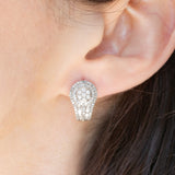 Orecchini vintage in oro bianco 14K con diamanti (0.90ctw ca.), anni ‘80