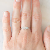 Anello Art Déco in oro bianco 14K con diamanti (0.28ctw ca.), anni ‘30