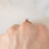 Anello vintage con zaffiro rosa (0.52ct ca.) e diamanti, annni ‘90