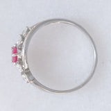 Anello vintage in platino con rubino (0.37ct) e diamanti (0.43ctw), anni ‘90/anni ‘2000