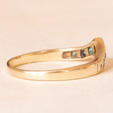 Vintage-Ring „Dearest“ aus 9 Karat Gelbgold mit Diamant, Smaragd, Amethyst, Rubin, Smaragd, Saphir und Turmalin, Jahr 1992