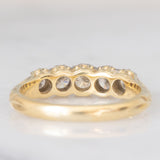 Antique 14K yellow gold ring with brilliant cut diamonds (0.54ctw approx.), 30s