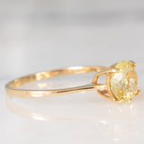 Solitario vintage in oro giallo 9K con quarzo (1.50ct ca.), anni ‘90