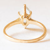 Französischer Vintage-Ring aus 18 Karat Gelbgold mit Aquamarin (ca. 1.50 ct), 60er/70er Jahre