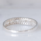 Anello a fascia in oro bianco 18K con diamanti (0.50ctw), anni ‘70/‘80