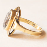 Vintage-Aquamarin-Cocktailring aus 14-karätigem Gelbgold (ca. 3.30 Karat), 70er Jahre