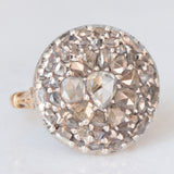 Antiker Patch-Ring aus 18 Karat Gelbgold und Silber mit Diamanten im Rosenschliff (ca. 1.40 ctw), Anfang des 900. Jahrhunderts