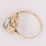 Anello da cocktail vintage in oro giallo 14K e acquamarina (5.80ct ca.), anni ‘70