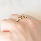 Anello “keeper” vintage in oro giallo 9K