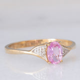 Anello vintage con zaffiro rosa (0.52ct ca.) e diamanti, annni ‘90
