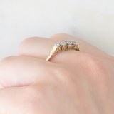 Veretta antica in oro giallo e bianco 14K con diamanti di taglio vecchia miniera (0.35ctw ca.), anni ‘30