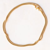 Cadena de eslabones de serpiente de oro amarillo vintage de 14K