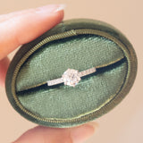 Solitaire in 18K white gold with brilliant cut diamonds (central approx. 1.23ct)