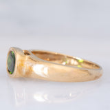 Solitario vintage in oro giallo 9K con cromodiopside (1ct ca.), anni ‘80