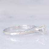 Solitario vintage in stile Art Déco in platino con diamante (0.40ct)