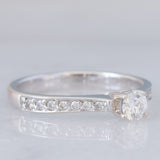 Anello vintage in oro bianco 14K con diamanti (0.34ctw ca.), anni ‘80