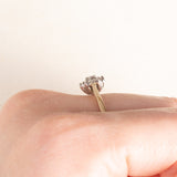 Vintage-Gänseblümchenring aus 9-karätigem Gelbgold mit Diamanten im Brillantschliff (ca. 0.35 ctw), 80er/90er Jahre