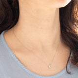 Collana vintage in oro bianco 10K con diamanti (0.20ctw)