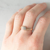 Anello contrarier a fiore in oro rosa 9K con diamanti (0.12ctw ca.)