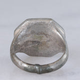 Anello medievale in argento con incisioni di una colomba, XI/XIV secolo d.C.