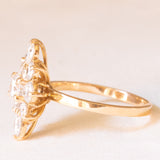Anello vintage in oro giallo 18K con diamanti di taglio brillante (2.20ctw ca.), anni ‘70