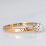 Vintage-Solitär aus 9 Karat Gelbgold mit Diamant im Brillantschliff (ca. 0.15 ct), 1990