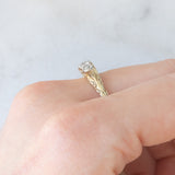 Veretta antica in oro giallo e bianco 14K con diamanti di taglio brillante (0.50ctw ca.), anni ‘30