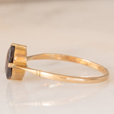 Solitario antico in oro giallo 9K con granato (1.10ct ca.), anni ‘10/‘20