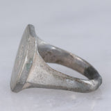 Anello medievale in argento con incisioni di una colomba, XI/XIV secolo d.C.