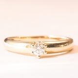 Vintage 14K yellow gold brilliant cut diamond (approx. 0.17ct) solitaire, 60s