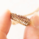 Vintage-Halskette aus 9-karätigem Gelbgold mit Herzanhänger aus 9-karätigem Gelbgold und synthetischen Rubinen, 70er Jahre