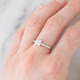 Anello a fiore vintage in platino con diamanti di taglio brillante (0.45ctw), anni ‘90