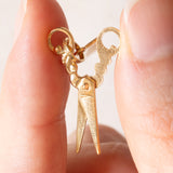 Paar Vintage-Anhänger in Kamm- und Scherenform